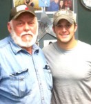 Mercury's Easton Corbin (R) at the KSSN/Little Rock studios with morning man Bob Robbins (L).