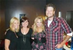 Pictured (L to R): Chelsea Handler, Kelly Clarkson, Miranda Lambert and Blake Shelton