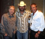 (L-R) John Hamlin, SVP Music Events & Talent, CMT; Toby Keith; TK Kimbrell, Toby Keith manager. Photo: WireImage.com/Rick Diamond