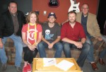 (L-R) Steve Markland (VP of A&R), Alicia Pruitt (Sr. Director A&R), Doug Waterman, BJ Hill (Sr. Director A&R) and Phil May (VP & General Manager)