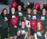 Photo of Warner Music Nashville and Word Entertainment Staff at the “Light the Night Walk. (Front L to R): Rebekah Sterk and Tree Paine. (Back L to R): Sarah Lai, April Johnson, Amy Pelphrey, Jill Tomalty, Paula Eden and Danielle Taylor