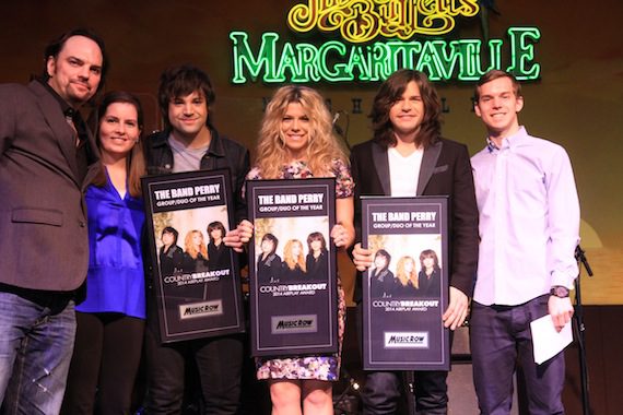 The Band Perry accepts the CountryBreakout Award for Group/Duo of the Year.