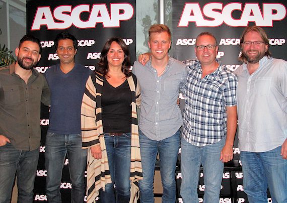 Pictured (L-R): Downtown Music Publishing's Danny Berrios, Music Ro Management's Rohan Kohli, ASCAP's LeAnn Phelan, Andy Albert, Downtown Music Publishing's Steve Markland and attorney Chip Petree. 