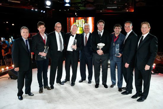 Pictured (L-R): BMI Vice President, Writer/Publisher Relations Jody Williams; Song of the Year award scribe Ketch Secor; Sony/ATV Music Publishing Co-President Danny Strick; Sony/ATV Music Publishing  Nashville President and CEO Troy Tomlinson; Sony/ATV Music Publishing Chairman & CEO Martin Bandier; BMI Icon recipient Vince Gill; Songwriter of the Year winner Rhett Akins; BMI President & CEO Mike O' Neill; and BMI Assistant Vice President, Writer/Publisher Relations Clay Bradley 
