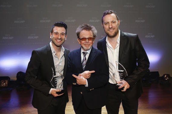 Co-Songwriters of the Year David Garcia (L) and Ben Glover (R) with ASCAP Chairman of the Board and President Paul Williams. 