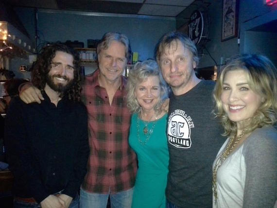 Pictured (L-R): Jordan Lawhead; Marc Beeson; Lisa Harless, Regions Bank; Dave Berg; Sarah Buxton at The Bluebird Cafe Thursday night. 