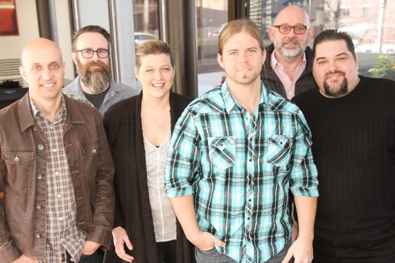 Pictured (L-R): Meld Music’s Chad Segura, Fair Trade Music Publishing’s Mark Nicholas, SESAC’s Shannan Hatch, Helms, Fair Trade Music Publishing’s Jeff Moseley and SESAC’s Tim Fink. Photo: Bev Moser