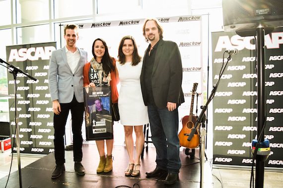 Pictured (L-R): MusicRow's Eric T. Parker, Neon Cross's Melissa Spillman, and MusicRow's Sarah Skates and Sherod Robertson. Photo: Bev Moser.