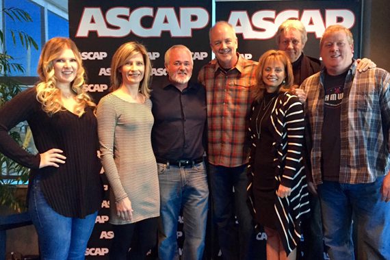 Pictured (L-R): Michelle Attardi (Creative Director, DHM), Susan Hodges (VP of Administration, DHM), Dan Hodges (Owner/GM, DHM), Byron Hill​, and ASCAP's Kele Currier, Ralph Murphy, Mike Sistad.​