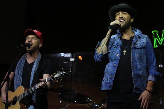 LOCASH wraps up the afternoon before celebrating their new wine brand, Shipwrecked, chart success of "I Love This Life," and becoming The Palm's latest caricatures at The Palm later in the evening 