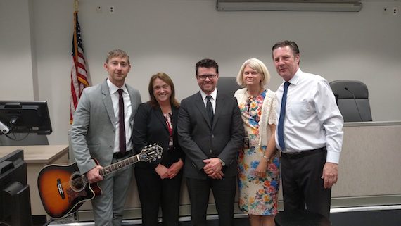 Pictured (L-R): Songwriter Ashley Gorley, U.S. Register if Copyrights Maria   Pallante, NSAI President Lee Thomas Miller, Copyright Office General Counsel Jacqueline Charlesworth and NSAI Executive Director Bart Herbison.  